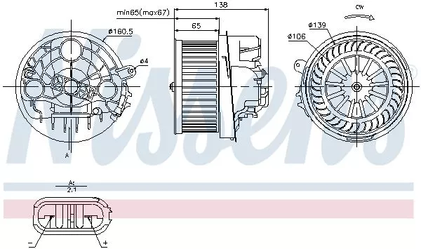 Nissens 87091 Вентилятор салону
