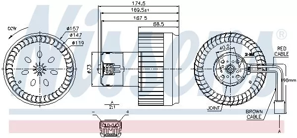 Nissens 87123 Вентилятор салону