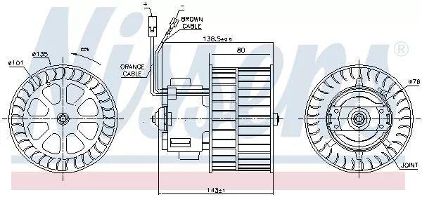 Nissens 87143 Вентилятор салона