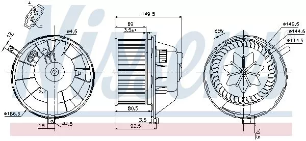 NISSENS 87144 Вентилятор салону