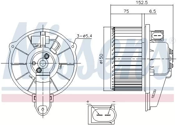 Nissens 87221 Вентилятор салона