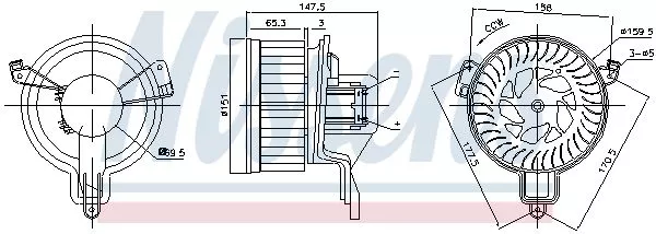 Nissens 87259 Вентилятор салону