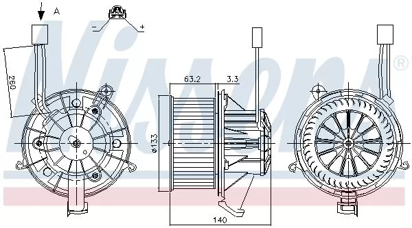 Nissens 87264 Вентилятор салону