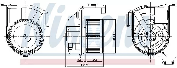 Nissens 87393 Вентилятор салона