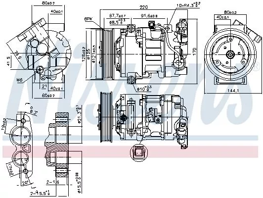 Nissens 890044 Компрессора кондиционера