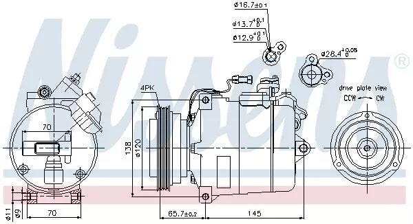 Nissens 89027 Компрессора кондиционера