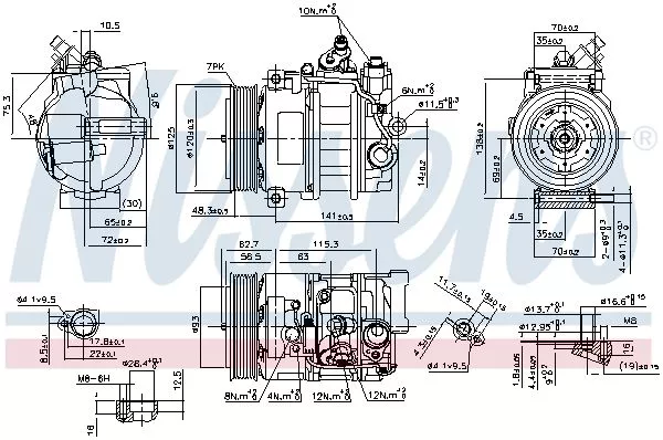 Nissens 890322 Компрессора кондиционера