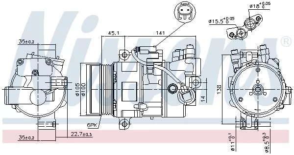 Nissens 89043 Компрессора кондиціонера