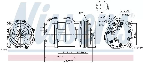 Nissens 89044 Компрессора кондиционера