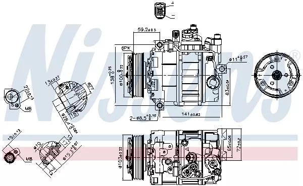Nissens 89052 Компрессора кондиционера
