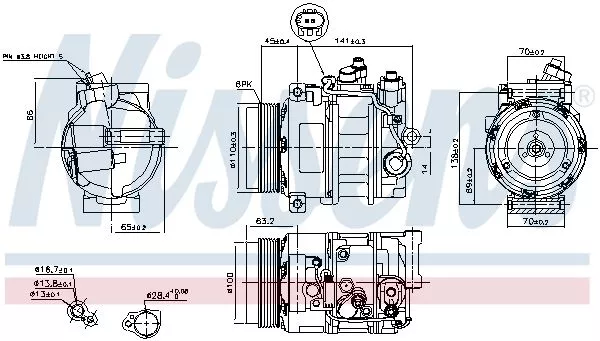 Nissens 890634 Компрессора кондиционера