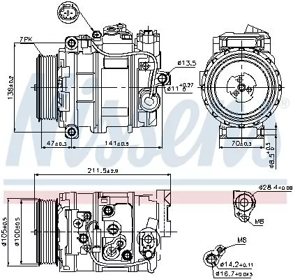 Nissens 89090 Компрессора кондиционера