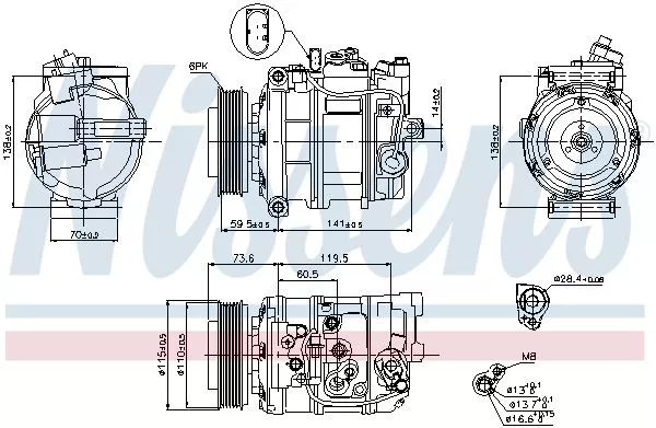 Nissens 89092 Компрессора кондиционера