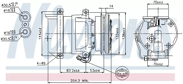 Nissens 89108 Компрессора кондиционера