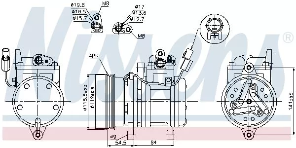 Nissens 89255 Компрессора кондиционера