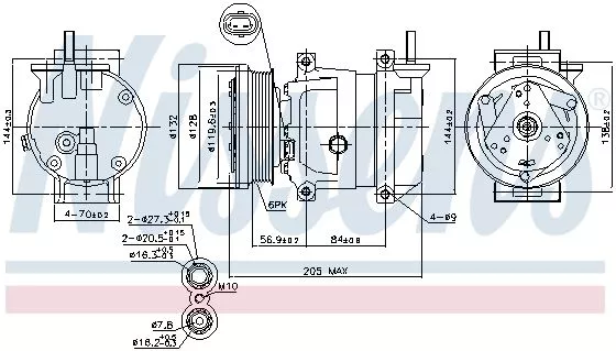 Nissens 89492 Компрессора кондиционера