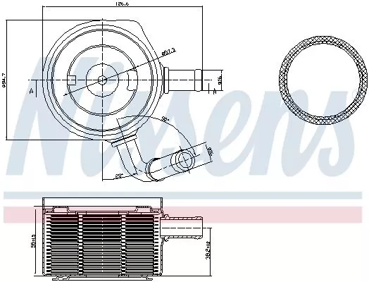 Nissens 90669 Масляный радиатор двигателя