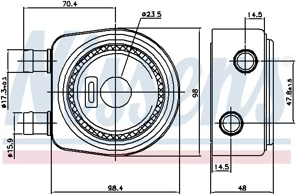 Nissens 90697 Масляный радиатор двигателя