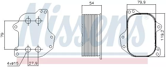 Nissens 90745 Масляный радиатор двигателя