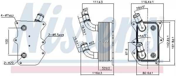 Nissens 90919 Масляный радиатор двигателя