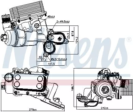 Nissens 90924 Масляный радиатор двигателя