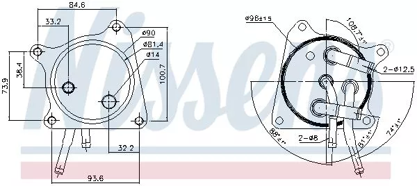 Nissens 91119 Масляный радиатор двигателя
