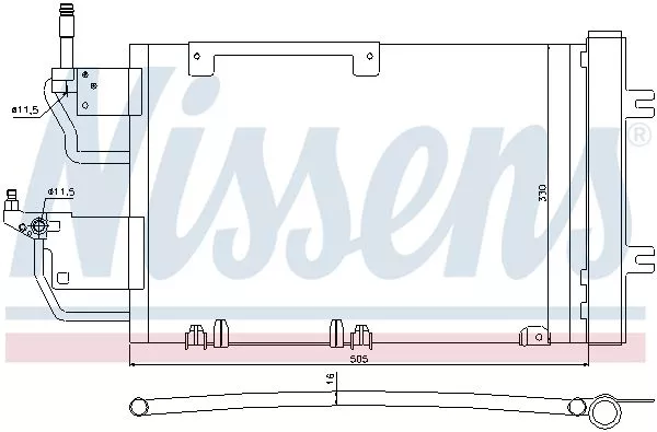 Nissens 940052 Радиатор кондиционера