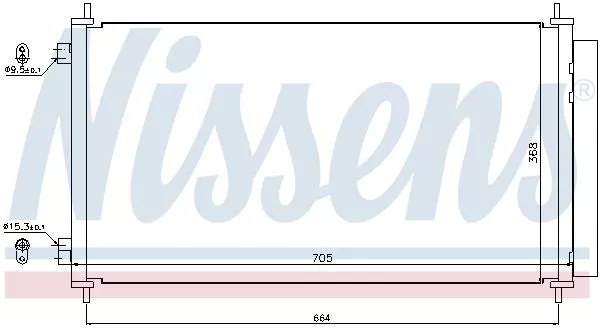Nissens 940140 Радиатор кондиционера