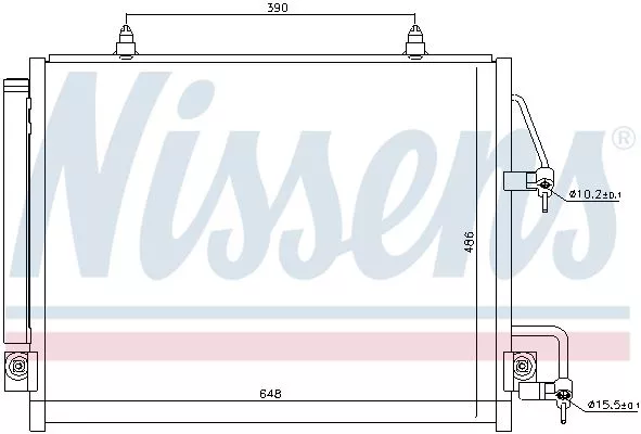 Nissens 940166 Радиатор кондиционера