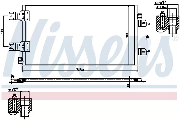 Nissens 940186 Радиатор кондиционера