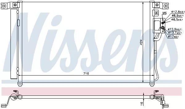 Nissens 940278 Радиатор кондиционера