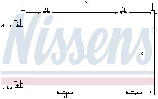 Nissens 940333 Радиатор кондиционера