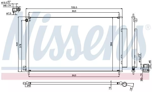 Nissens 940354 Радиатор кондиционера