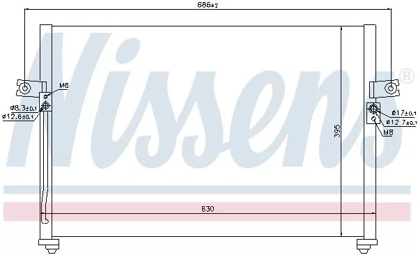 Nissens 94038 Радиатор кондиционера