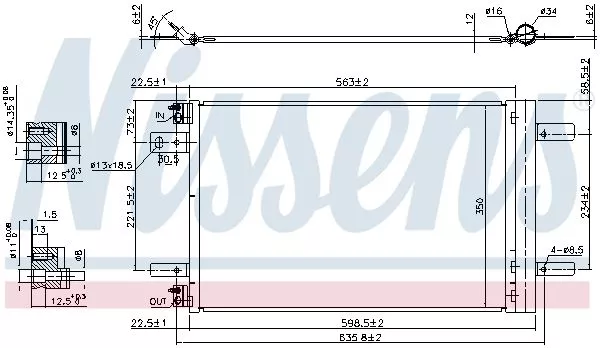 Nissens 940458 Радиатор кондиционера