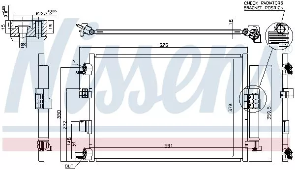 Nissens 940463 Радиатор кондиционера