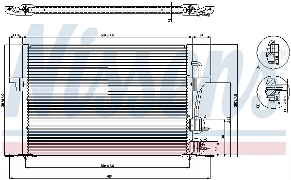 Nissens 94308 Радиатор кондиционера