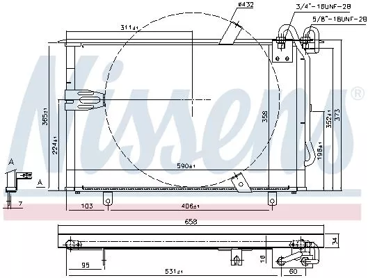 Nissens 94408 Радиатор кондиционера