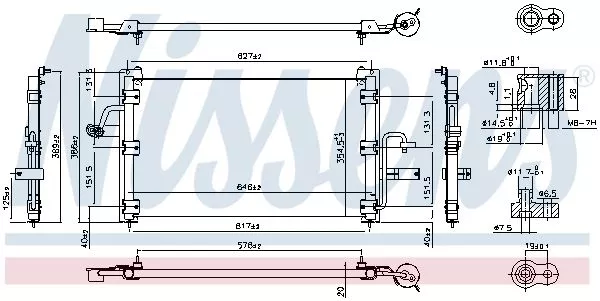 Nissens 94414 Радіатор кондиціонера