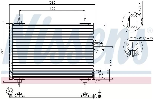 Nissens 94542 Радиатор кондиционера