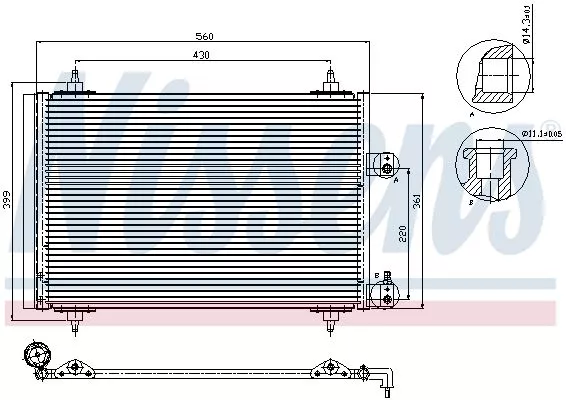 Nissens 94560 Радиатор кондиционера