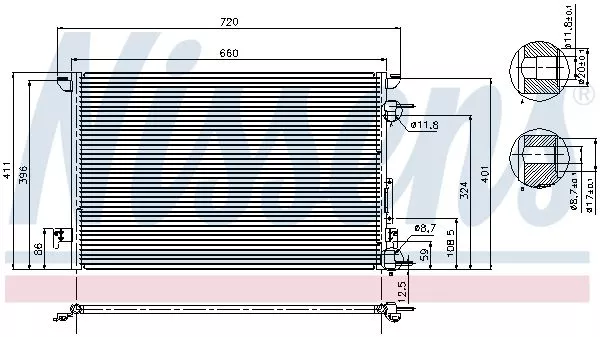 Nissens 94597 Радиатор кондиционера