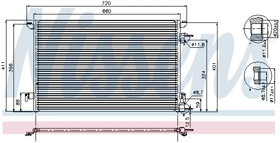 Nissens 94598 Радиатор кондиционера