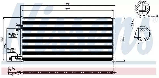 Nissens 94664 Радиатор кондиционера