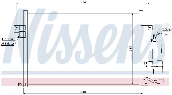 Nissens 94725 Радиатор кондиционера