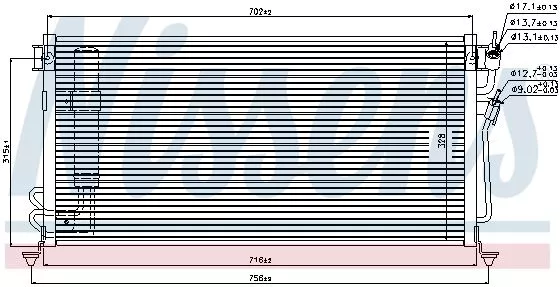 Nissens 94748 Радиатор кондиционера