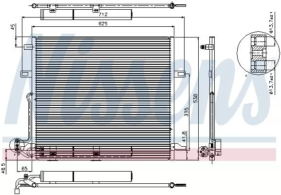 Nissens 94897 Радиатор кондиционера