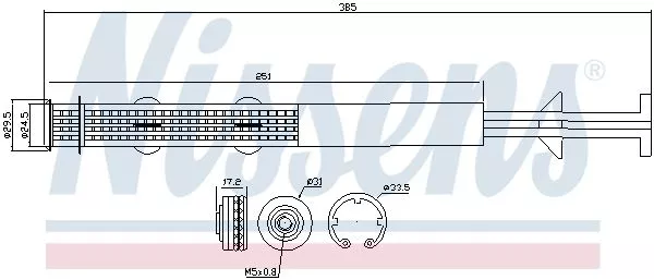 NISSENS 95403 Осушитель кондиционера