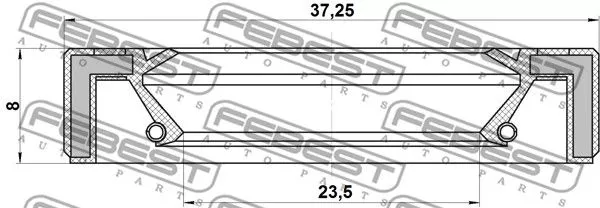Febest 95GAY-25370808R Сальник полуоси
