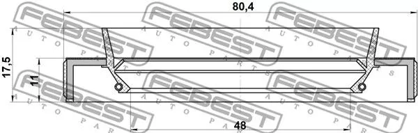 Febest 95HBY-50801117L Сальник півосі